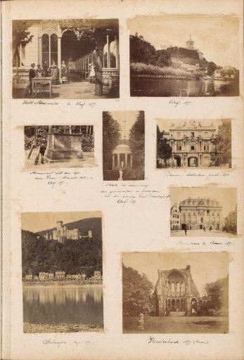 View of houses on the Rhine bank in Koblenz with Stolzenfels Castle above