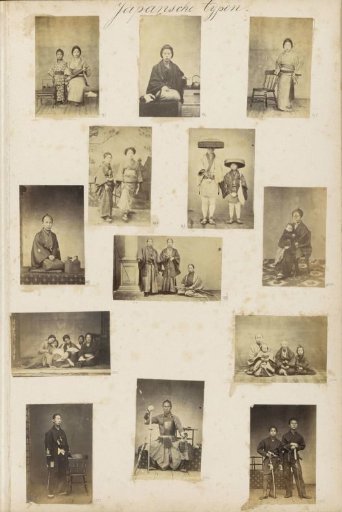 Group portrait of a Japanese man, two children and an older woman