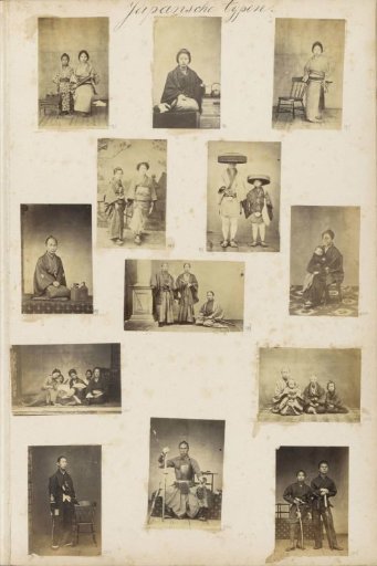 Portrait of a seated Japanese samurai