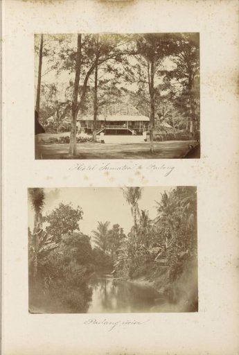 View of the Padang River and its banks on Sumatra