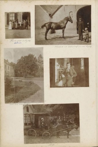 Nuesink van de Bellinkhof and son posing with a horse