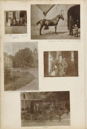 Front garden and facade of a country house designated as Budde Zand