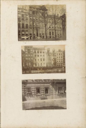 Building on the Herengracht with members of the Crommelin family visible behind windows