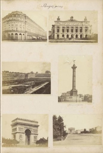 View of the gardens of the Palais Royal in Paris