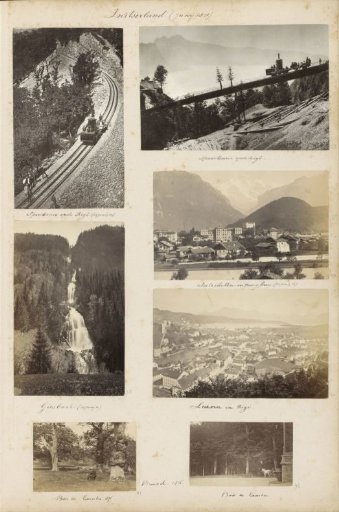Train with passengers on the Rigi railway