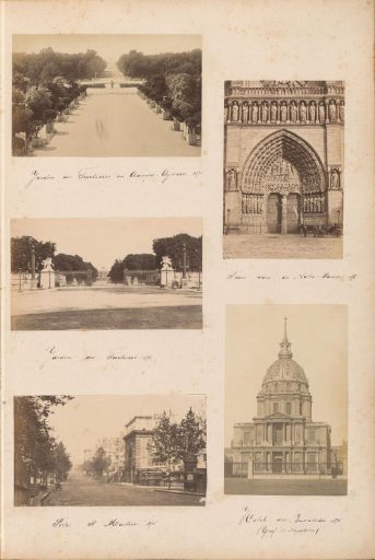 Waiting coachman in front of a portal of Notre-Dame in Paris