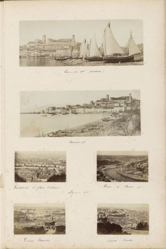 View of Cannes with the Mont-Chevalier (Le Suquet) on the right in the background