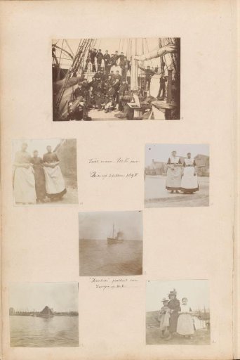 Crew on deck of a ship, possibly of the armored frigate 'Gloire'