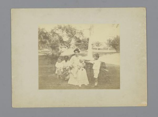 Group Portrait of Lucie Sandel-Glaser with her Children Kurt, Otto and Willy, and Nanny Isa, at Tandjong Poera
