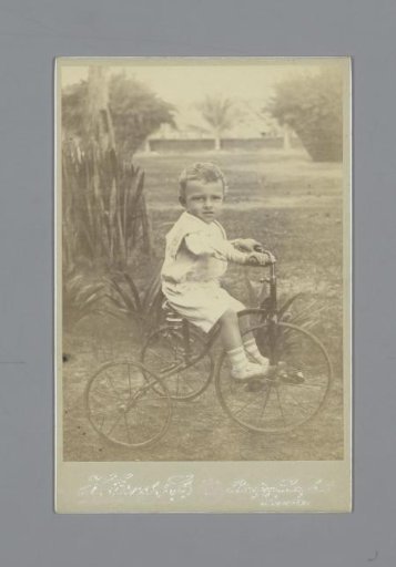 Portrait of Otto Sandel at Two Years Old, with a Tricycle