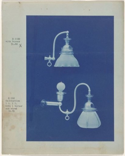 Two gas lamps, presumably a page from a manufacturer's or seller's catalog