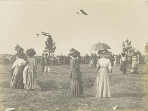 Public watching a number of airplanes, France
