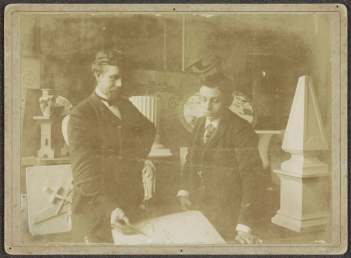 Hendrik van Roggen receiving lessons from teacher Steenbeek at the Rijksnormaalschool in the Rijksmuseum
