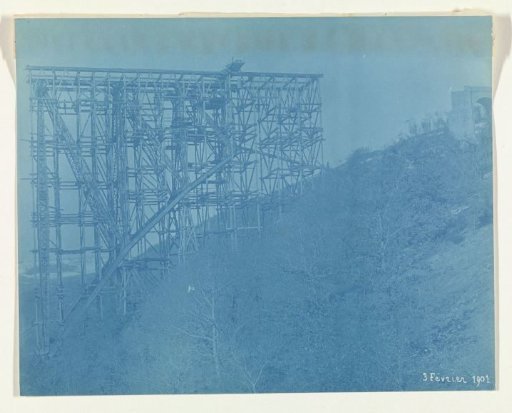 Construction of the Viaur Viaduct in France by the Societé de Construction des Battignolles, 3 February 1901