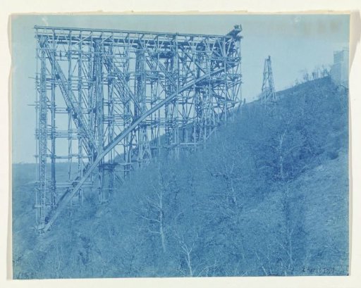 Construction of the Viaur Viaduct in France by the Societé de Construction des Battignolles, 2 April 1901