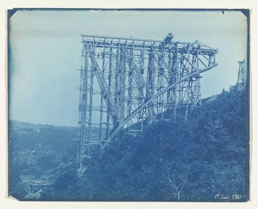 Construction of the Viaur Viaduct in France by the Societé de Construction des Battignolles, 1 June 1901