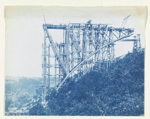 Construction of the Viaur Viaduct in France by the Societé de Construction des Battignolles, 17 July 1901