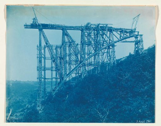 Construction of the Viaur Viaduct in France by the Societé de Construction des Battignolles, 3 August 1901