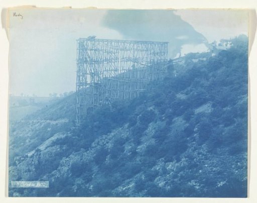 Construction of the Viaur Viaduct in France by the Societé de Construction des Battignolles, 5 October 1900