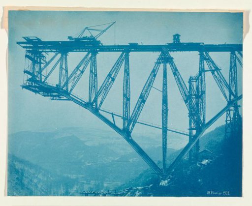 Construction of the Viaur Viaduct in France by the Société de Construction des Battignolles, 18 February 1902