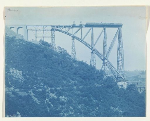 Construction of the Viaur Viaduct in France by the Société de Construction des Battignolles, 6 July 1900