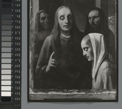 Photographic reproduction of a (detail) painting by Han van Meegeren