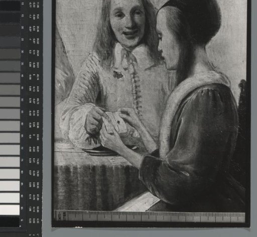 Photographic reproduction of a (detail) painting by Han van Meegeren