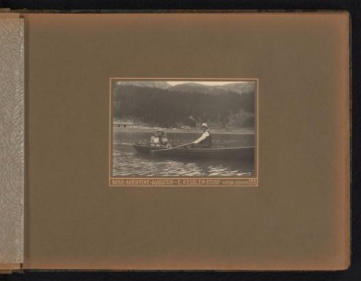 Bep, Miente and Guus with Their Mother Bep Kessler-Stoop in a Rowing Boat at Arosa