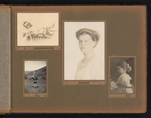 Go Fokker-Kessler with her two children, Adriaan and Griet