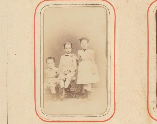 Group Portrait of Three Unknown Children