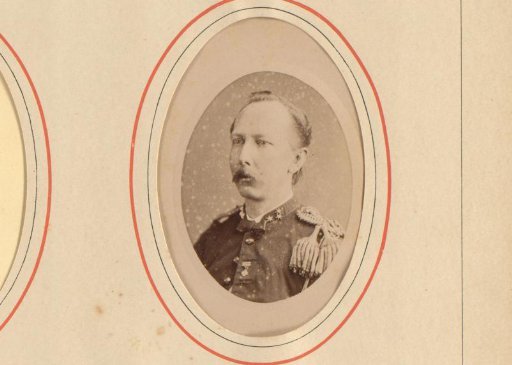 Portrait of an unknown man in military uniform