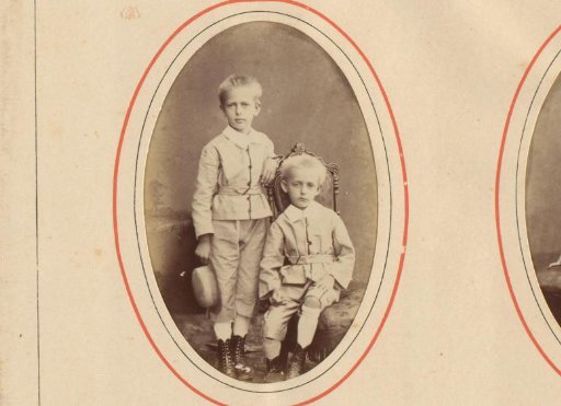 Portrait of two boys, designated as Herman and Anton