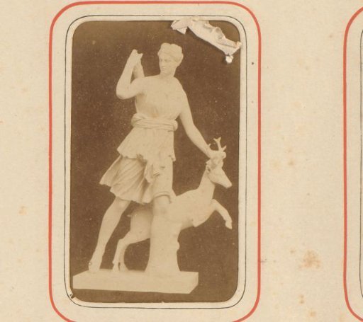 Photographic Reproduction of a Gypsum Copy of Diana of Versailles in the Musée du Louvre in Paris