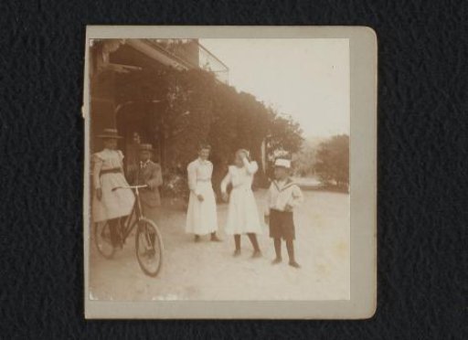 Two Boys and Three Girls, One on a Bicycle, Including Probably Dolph, Go and Guus Kessler