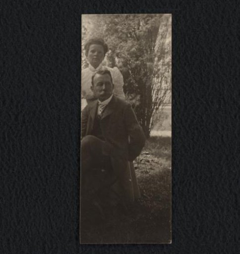 August and Margo Kessler in a garden