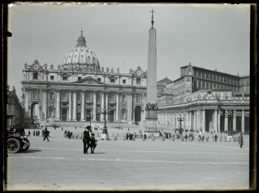 St. Peter's Square with St. Peter's Basilica, the Vatican Obelisk, and the colonnade, Vatican City