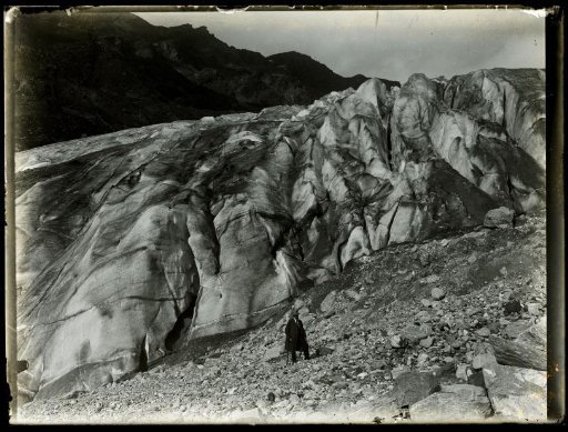 Man in a mountain landscape