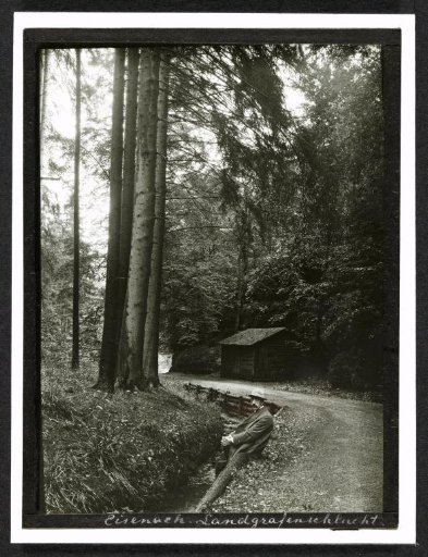 Man Sitting by a Forest Path in Eisenach