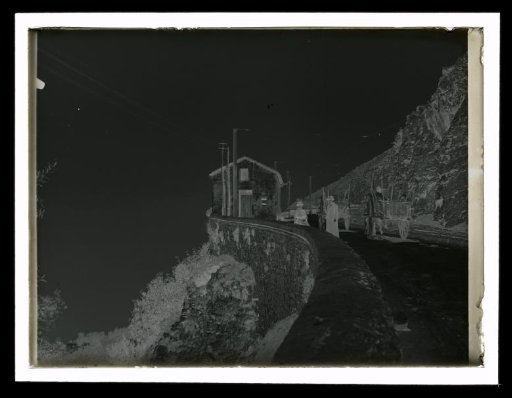 People on a Coastal Road with a Building, Sorrento or Capri