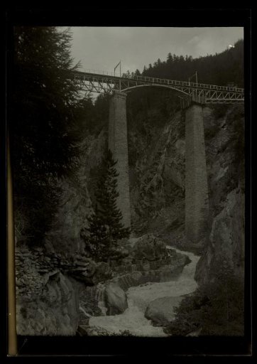 Film negative with a view of Zermatt