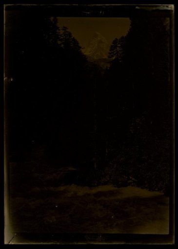 Film negative with a view of Zermatt