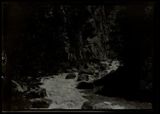 Film negative with a view of Zermatt