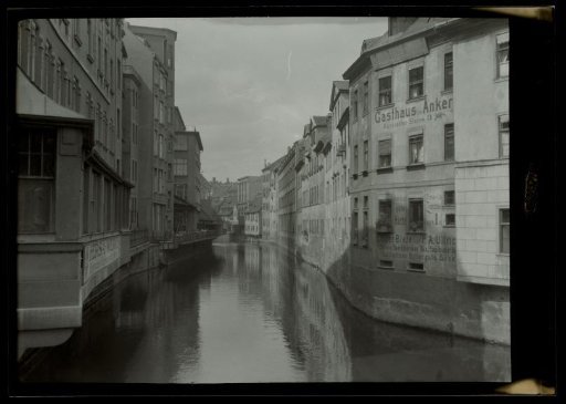 Film negative with a view of Leipzig and a house in Bünde