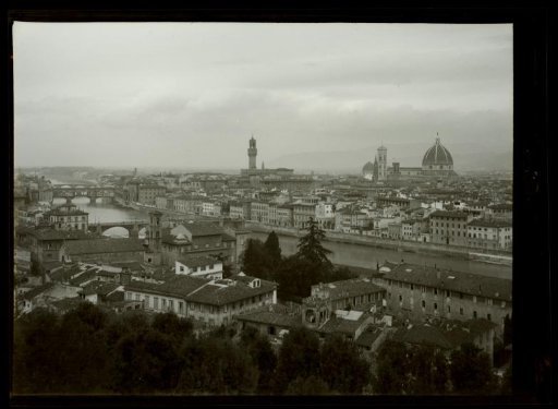 Film negative with a view of Florence