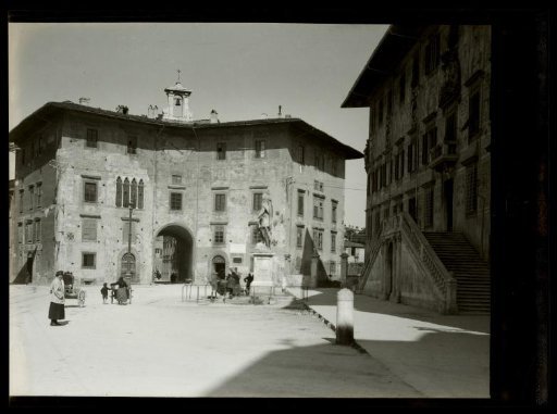 Film negative with a view of Genoa, Pisa, Ravenna, or Milan