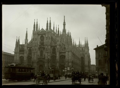 Film negative with a view of Genoa, Pisa, Ravenna or Milan