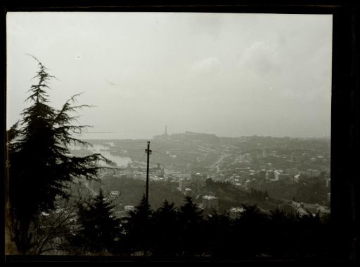 Film negative with a view of Genoa, Pisa, Ravenna, or Milan