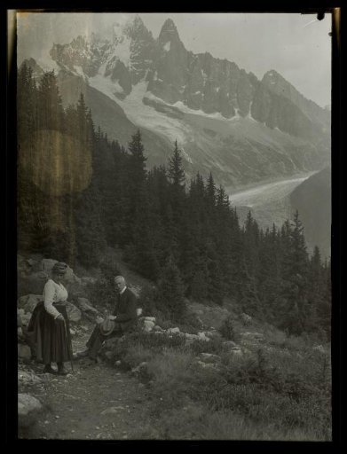 Film negative with a view of Basel, Thun, Kandersteg or Gemmi