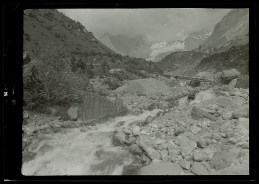 Film negative with a view of Basel, Thun, Kandersteg or Gemmi