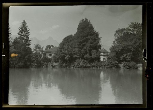 Film Negative with a Recording of Basel, Thun, Kandersteg, or Gemmi